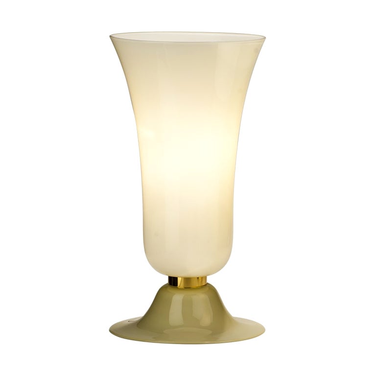 21st Century Anni Trenta Luce Large Table Lamp in Straw-Yellow by Venini
