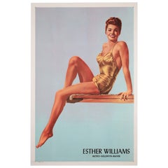 Vintage "Esther Williams" Us Special Poster, 1940s, Film, Movie, Personality