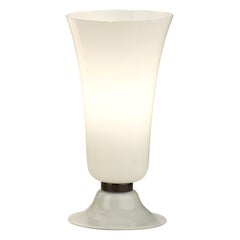 Grande lampe de bureau Anni Trenta Luce du 21e sicle en blanc laiteux de Venini