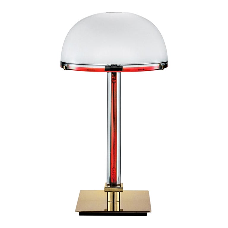 21st Century Tolboi - Belboi - Lampe de bureau Stilboi en blanc laiteux/rouge par Venini