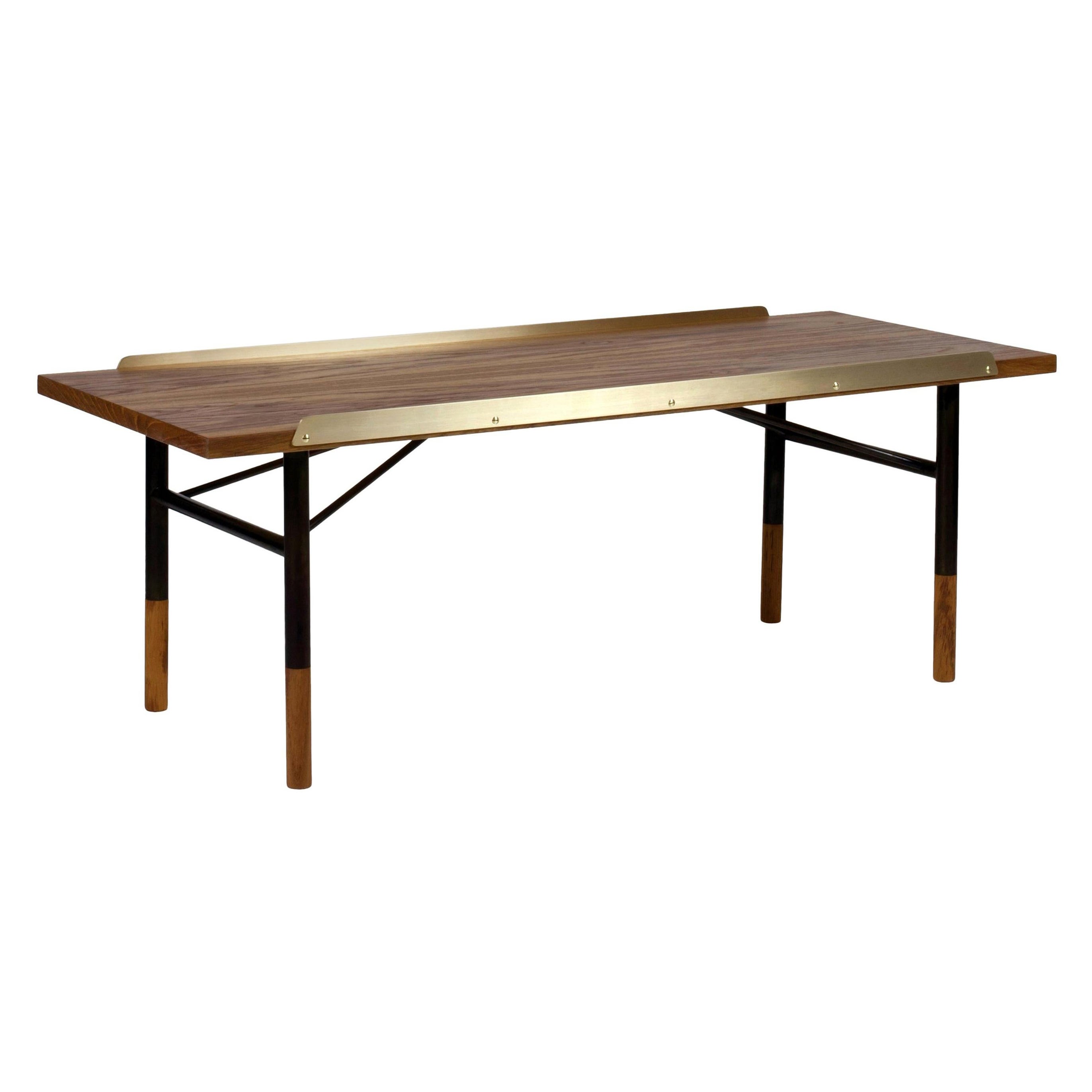 Finn Juhl Table Bench, Wood and Brass