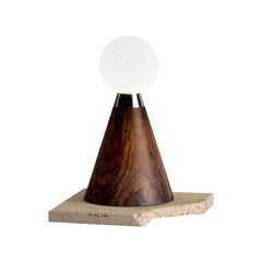Mercurio-Lampe aus Nussbaumholz von Siete Studio 