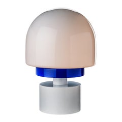 21st Century Ettore Sottsass Darpanah Table Lamp in LightPink/MilkWhite/Sapphire