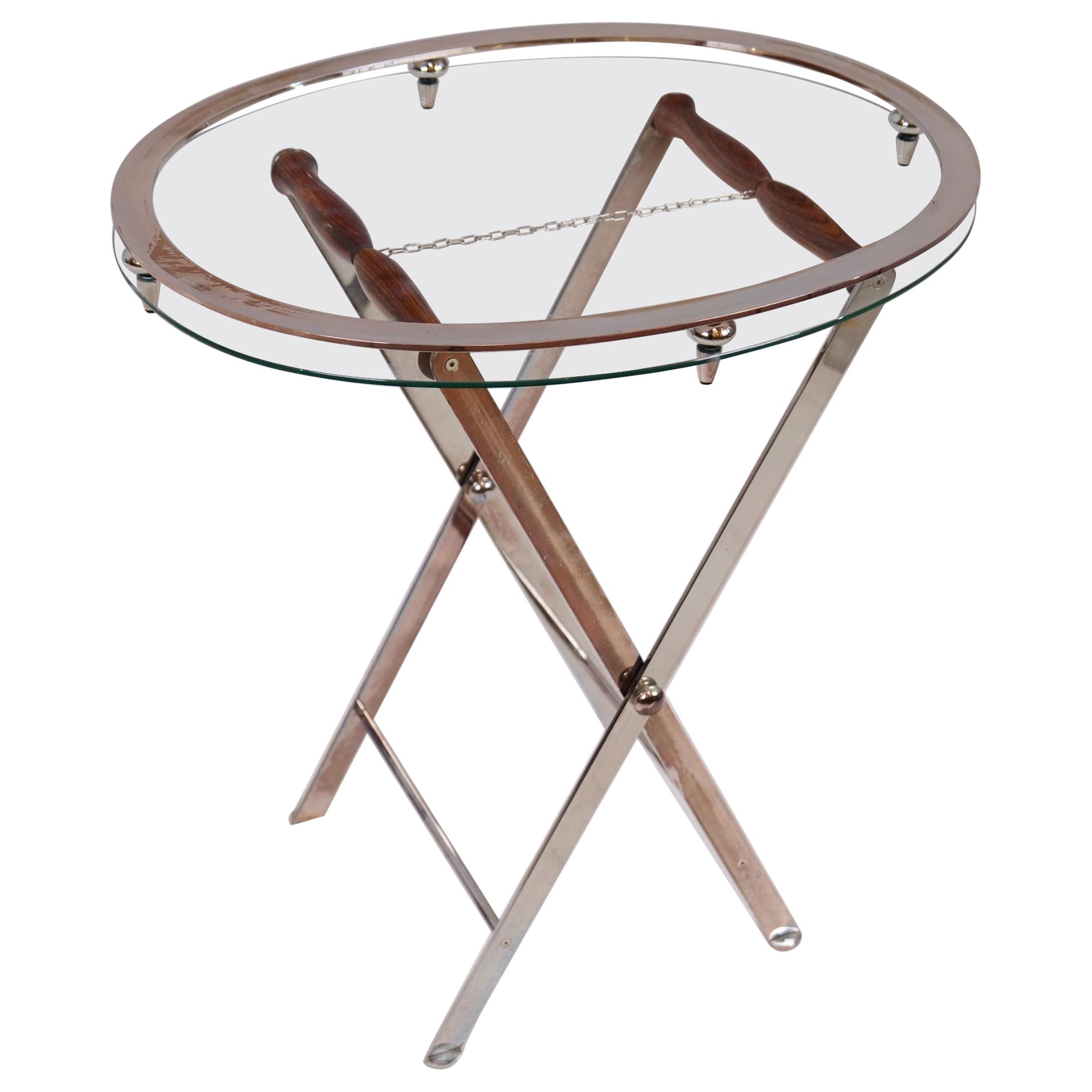 High quality silver plated vintage serving table with removable top For Sale