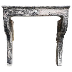 19th Century Mantle Surround in Louis XIV of French Limestone