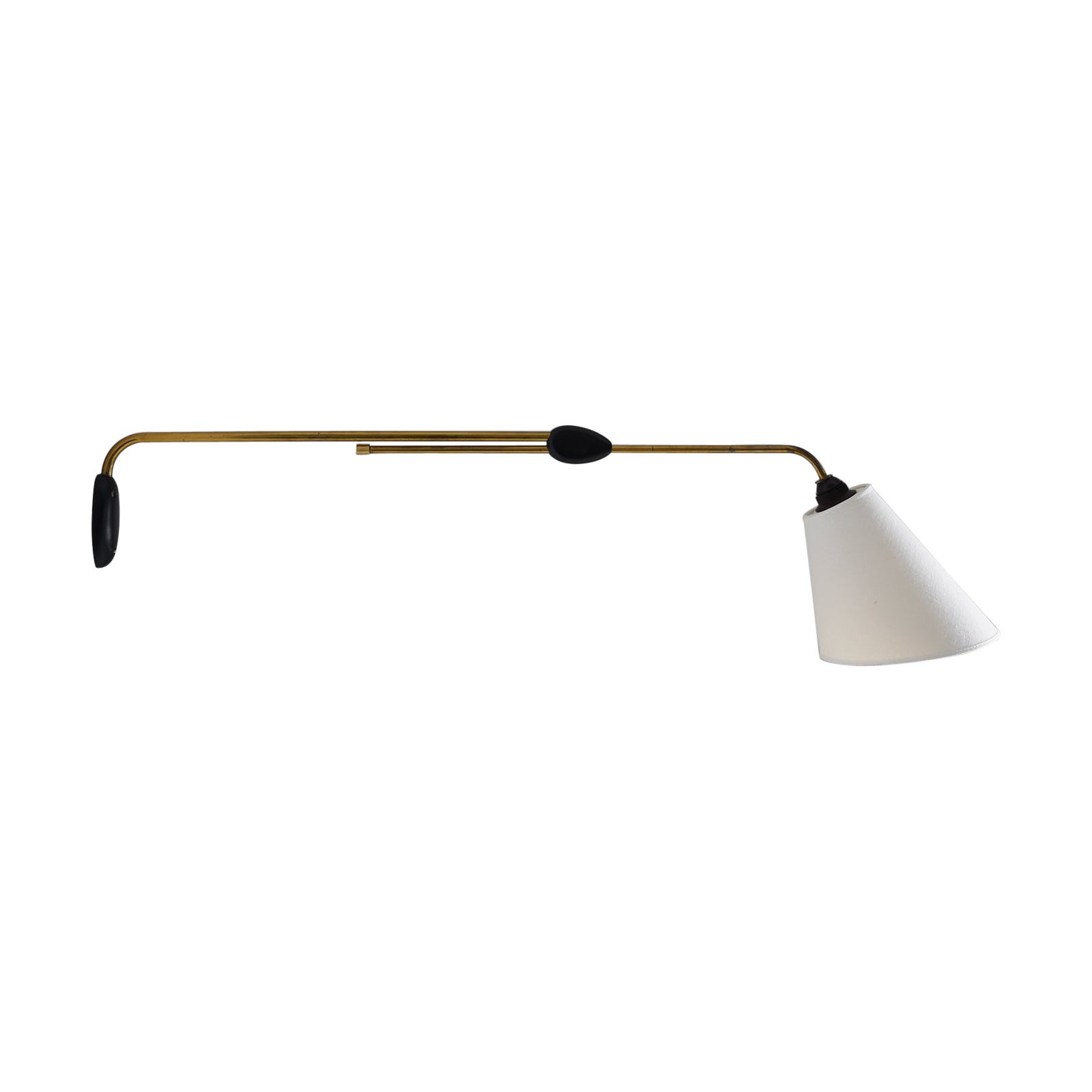 Scandinavian Mid-Century Swivel Arm Wall Lamp by Pagos For Sale