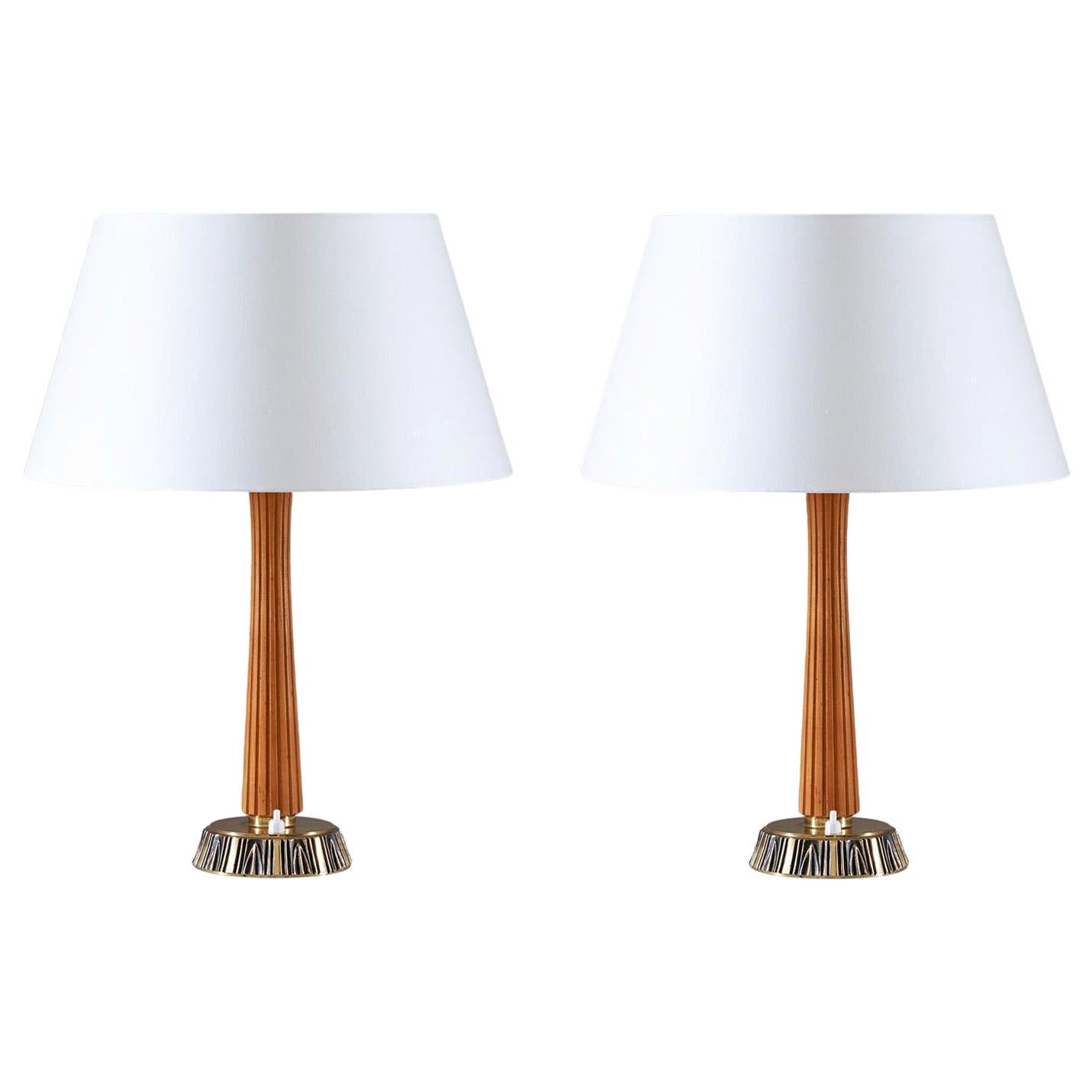 Scandinavian Mid Century Table Lamps by ASEA For Sale