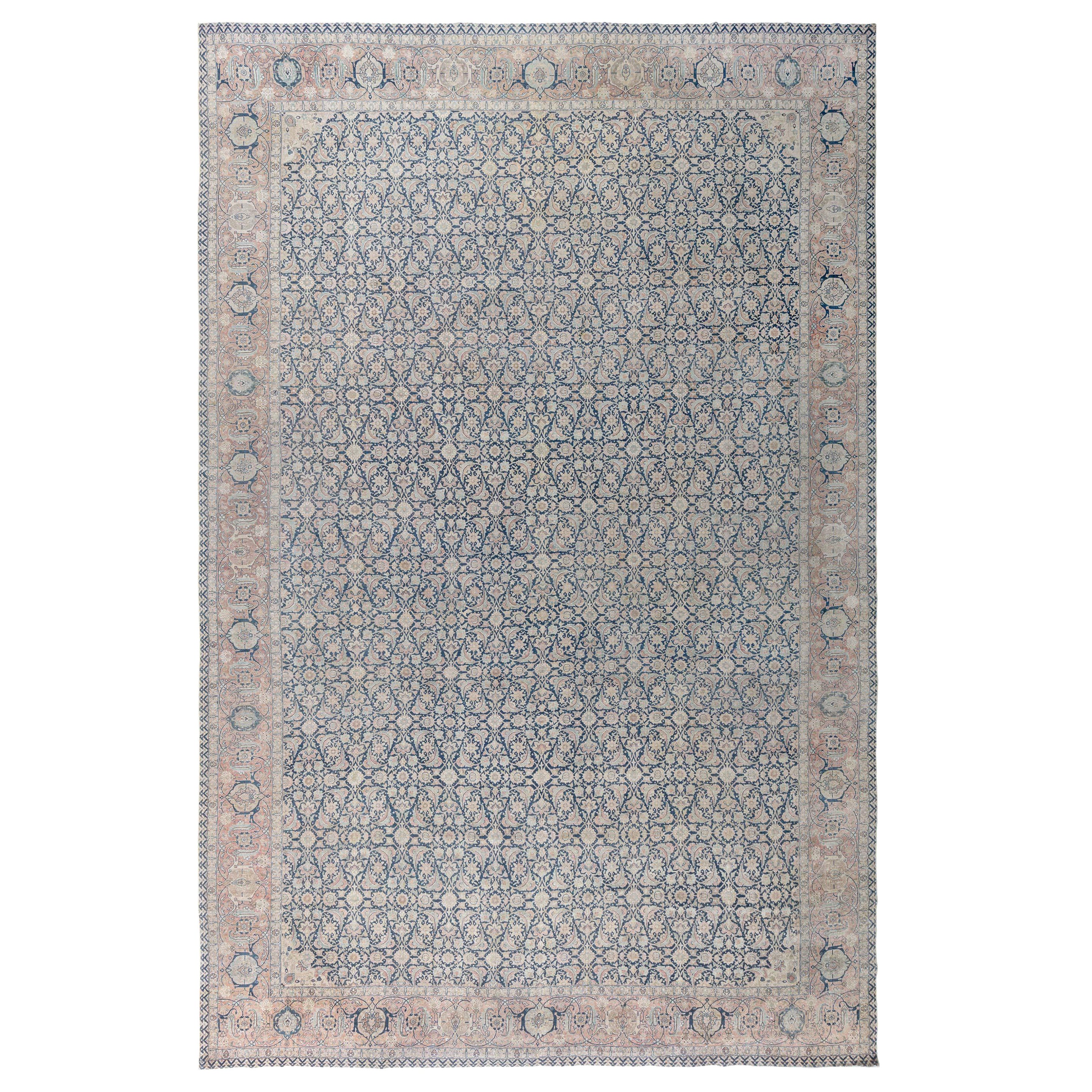Doris Leslie Blau Early 20th Century Antique Persian Tabriz Rug For Sale