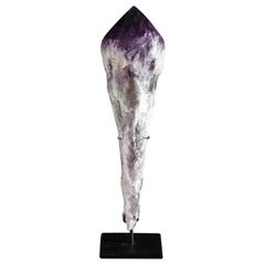 Natural Amethyst Point on Metal Base