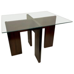 Adrian Pearsall Walnut and Glass Side Table