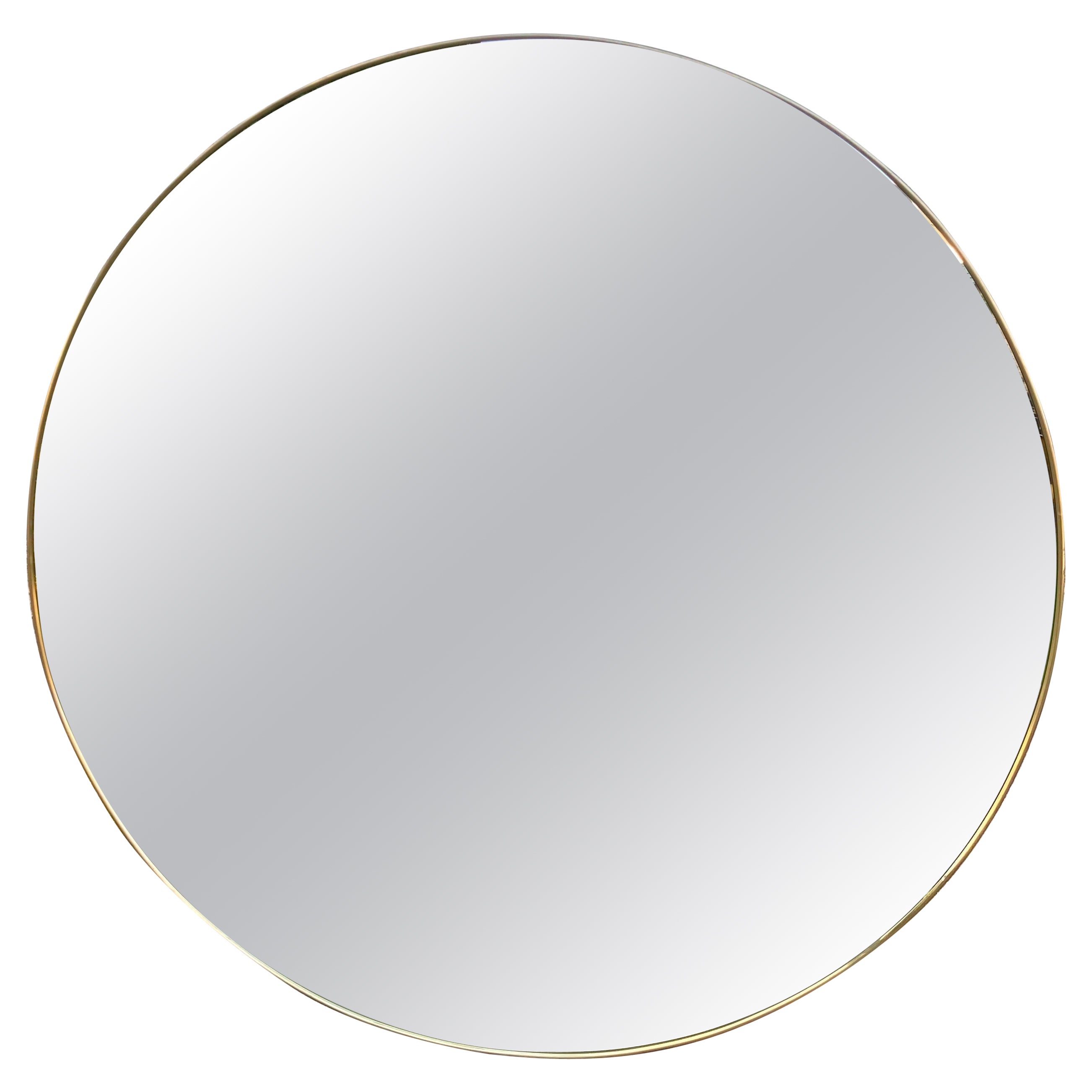 Large Italian Brass Framed Mirror