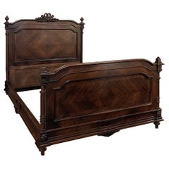 19th Century French Louis XVI Rosewood Queen Bed