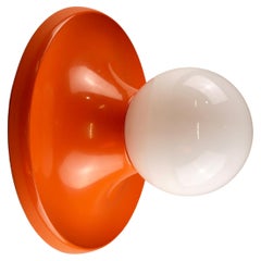 Orange Medium Wall Lamp 'Light Ball' by Castiglioni for Arteluce Flos