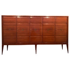 Italian Mid-Century Modern Tall Sideboard Cabinet Designed by Paolo Buffa, 1950