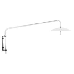 Signal Swing Arm Sconce, White x Nickel, Short, from Souda, in Stock