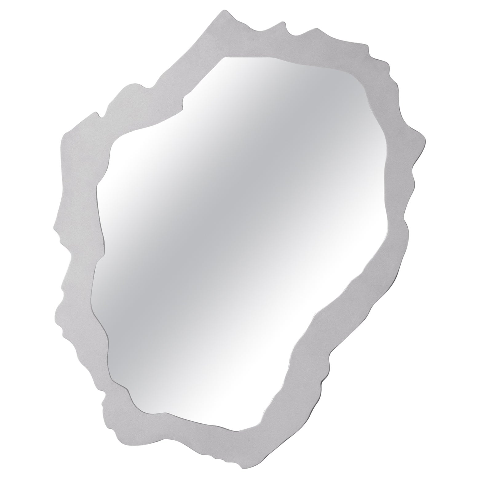 Contemporary Mirror, Solid Aluminum Plate, by Erik Olovsson For Sale