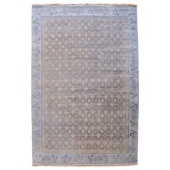 Hand-Knotted Gray Transitional Persian Khotan Carpet, 9' x 12'