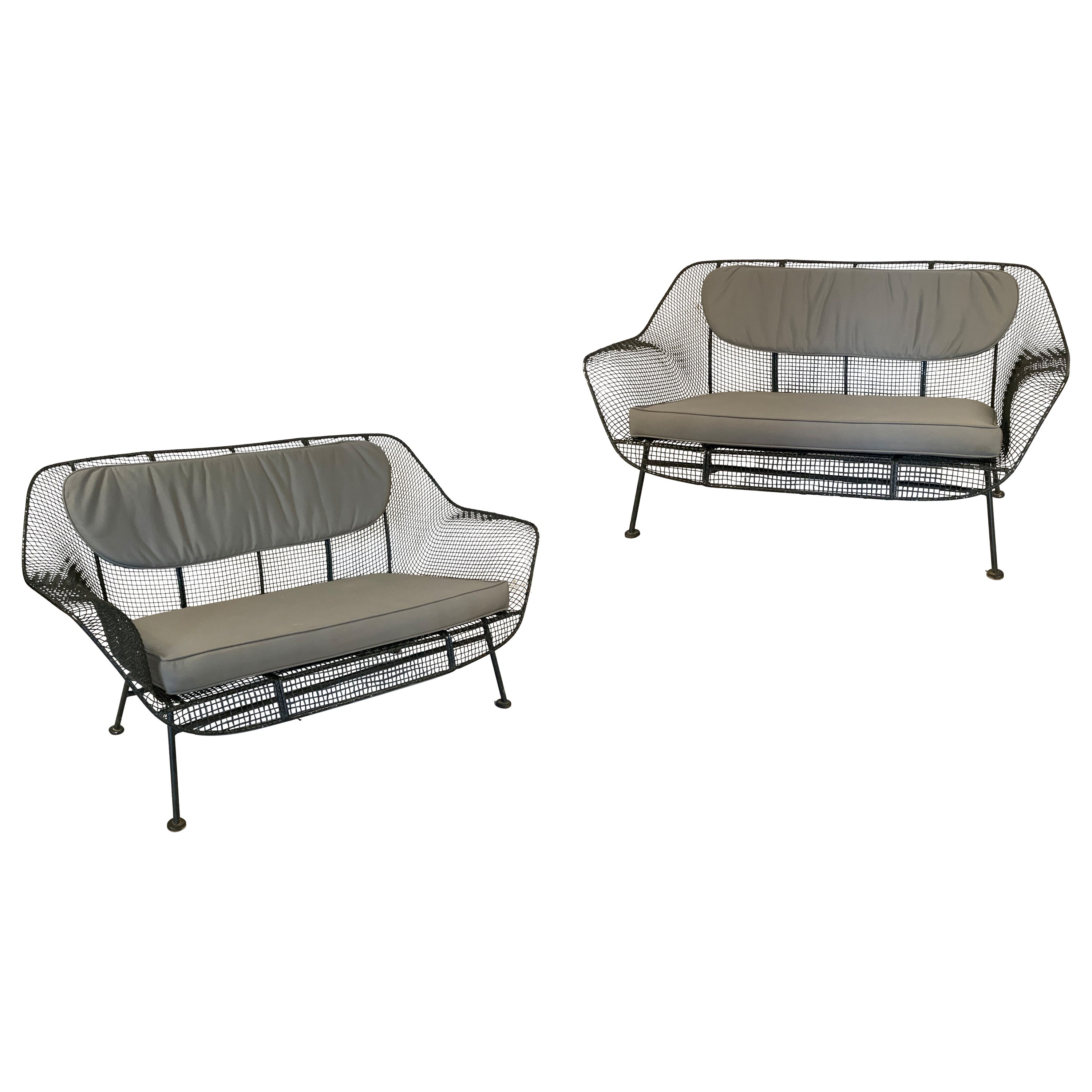 Pair of Classic 1950s 'Sculptura' Settees by Russell Woodard For Sale