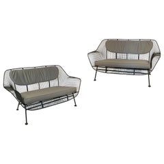 Pair of Classic 1950s 'Sculptura' Settees by Russell Woodard
