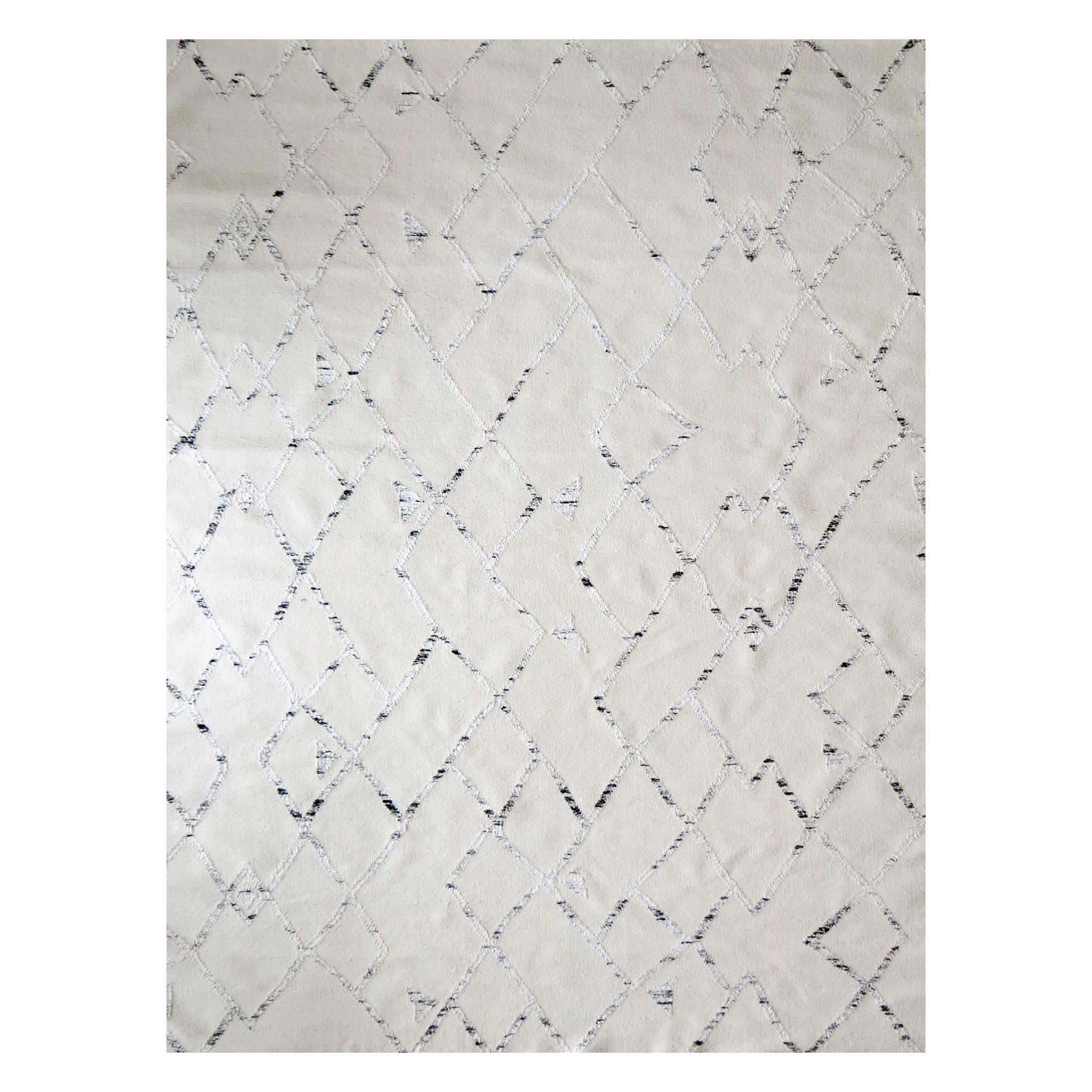 Eskayel, Peaks, Snow Flat-Weave Rug (tapis à tissage plat) en vente