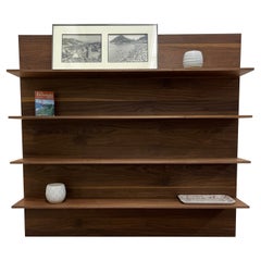 Mid-Century Modern Solid Wood Shelving Unit