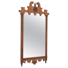 Early 20th Century Walnut Chippendale Style Wall Mirror