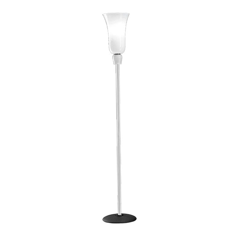 Anni Trenta Luce, Stehlampe in Milchweiß von Venini, 21. Jahrhundert
