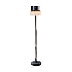 Lampadaire Ratrih de la collection Ettore Sottsass du 21e sicle en noir/blanc laiteux