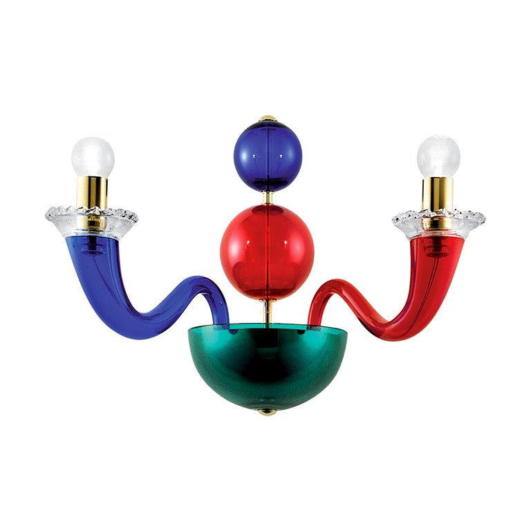 21st Century Gio Ponti 99.80 2-Light Wall Sconce in Multicolor For Sale