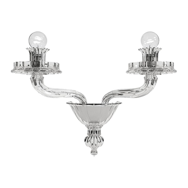 21st Century Porpora 2-Light Wall Sconce in Crystal by Venini For Sale