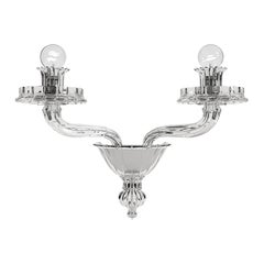 21st Century Porpora 2-Light Wall Sconce in Crystal by Venini
