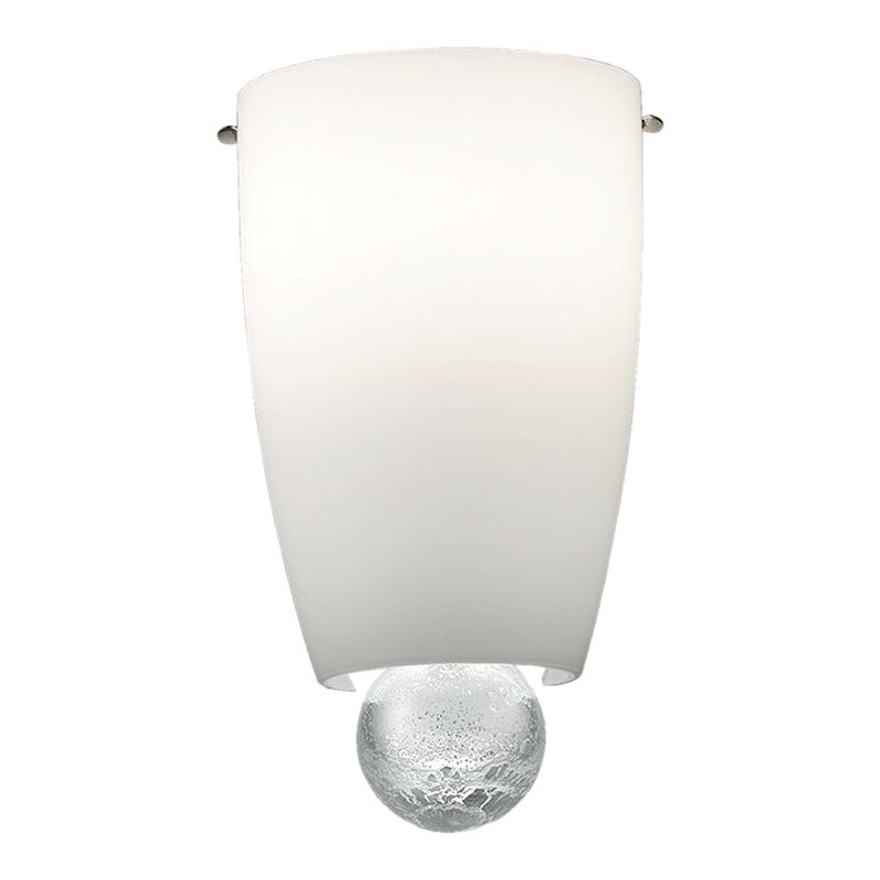 21st Century Argea Glass Wall Light in Milk-White by Venini For Sale