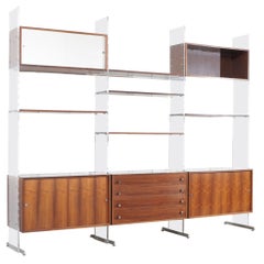 Poul Nørreklit Modular Freestanding Bookcase Cabinet Plexiglass Rosewood  