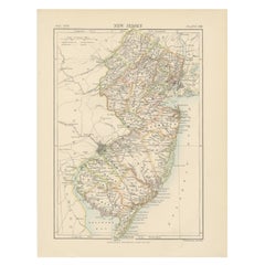 Antique Map of New Jersey