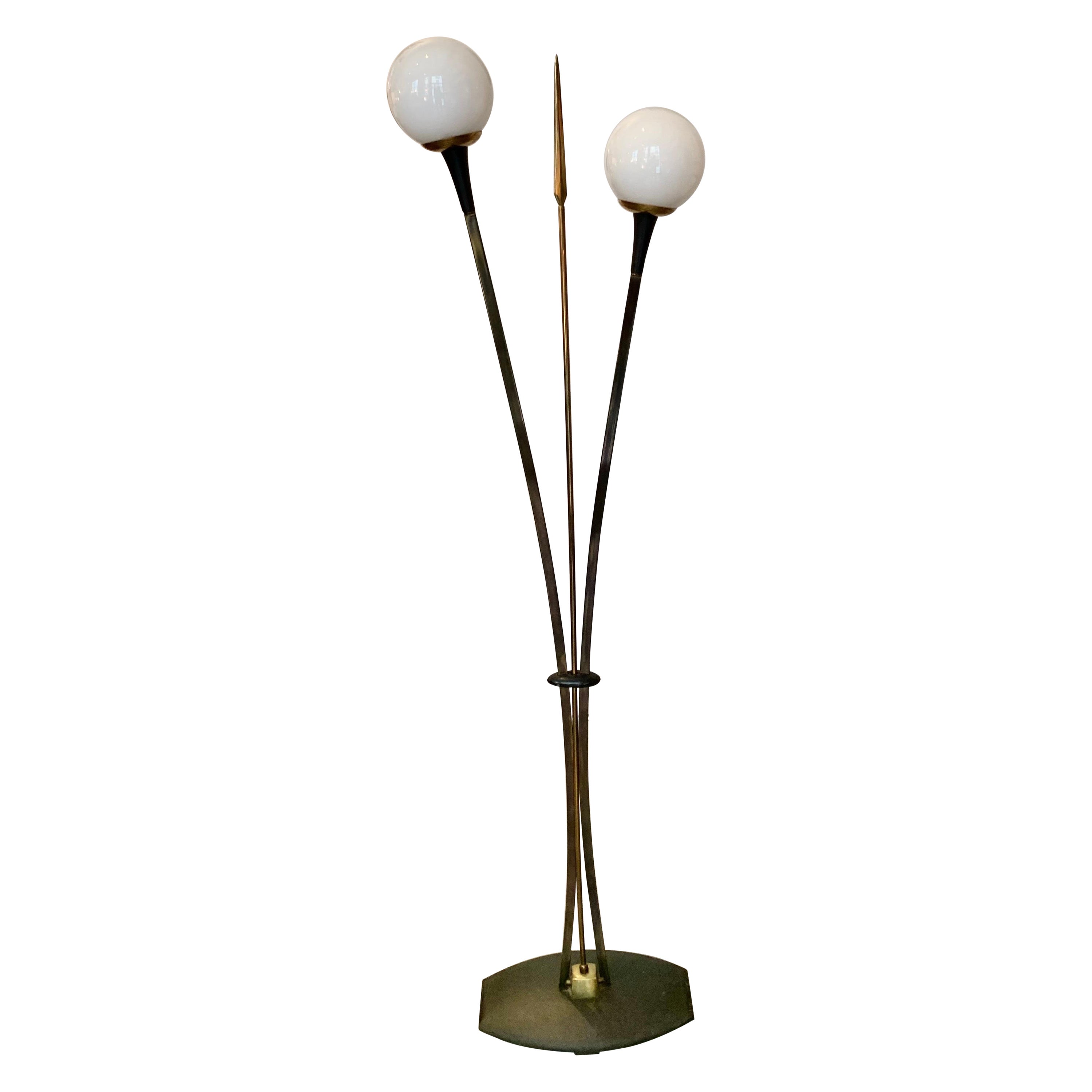 Mid-Century French Maison Lunel Floor Lamp For Sale