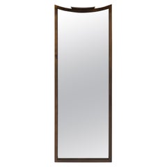 Large Art Deco Mirror, Walnut and Mahogany Frame, Antique Glass, Sweden 1930s. 