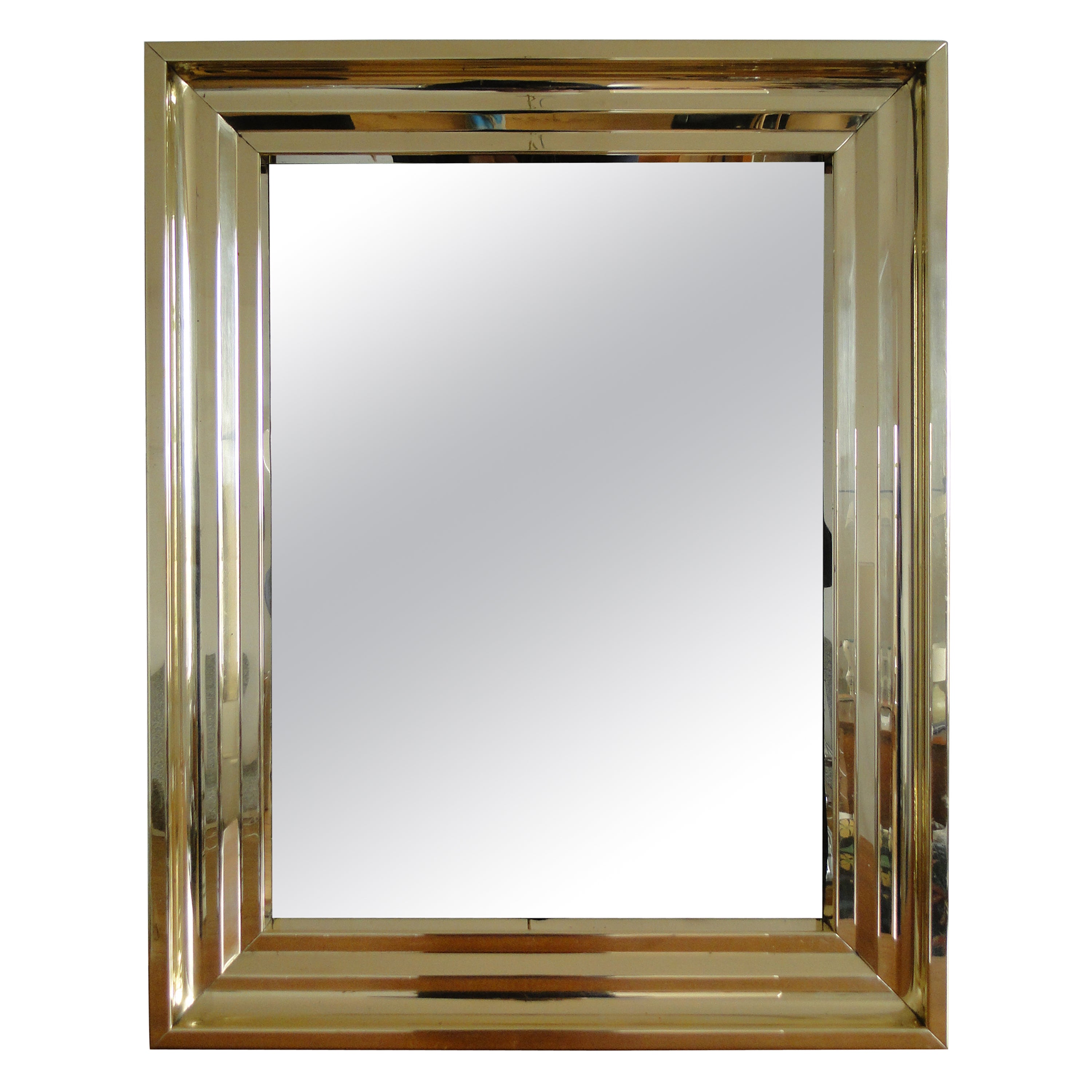 Brass mirror Frame  France Mid Century Fireplaces
