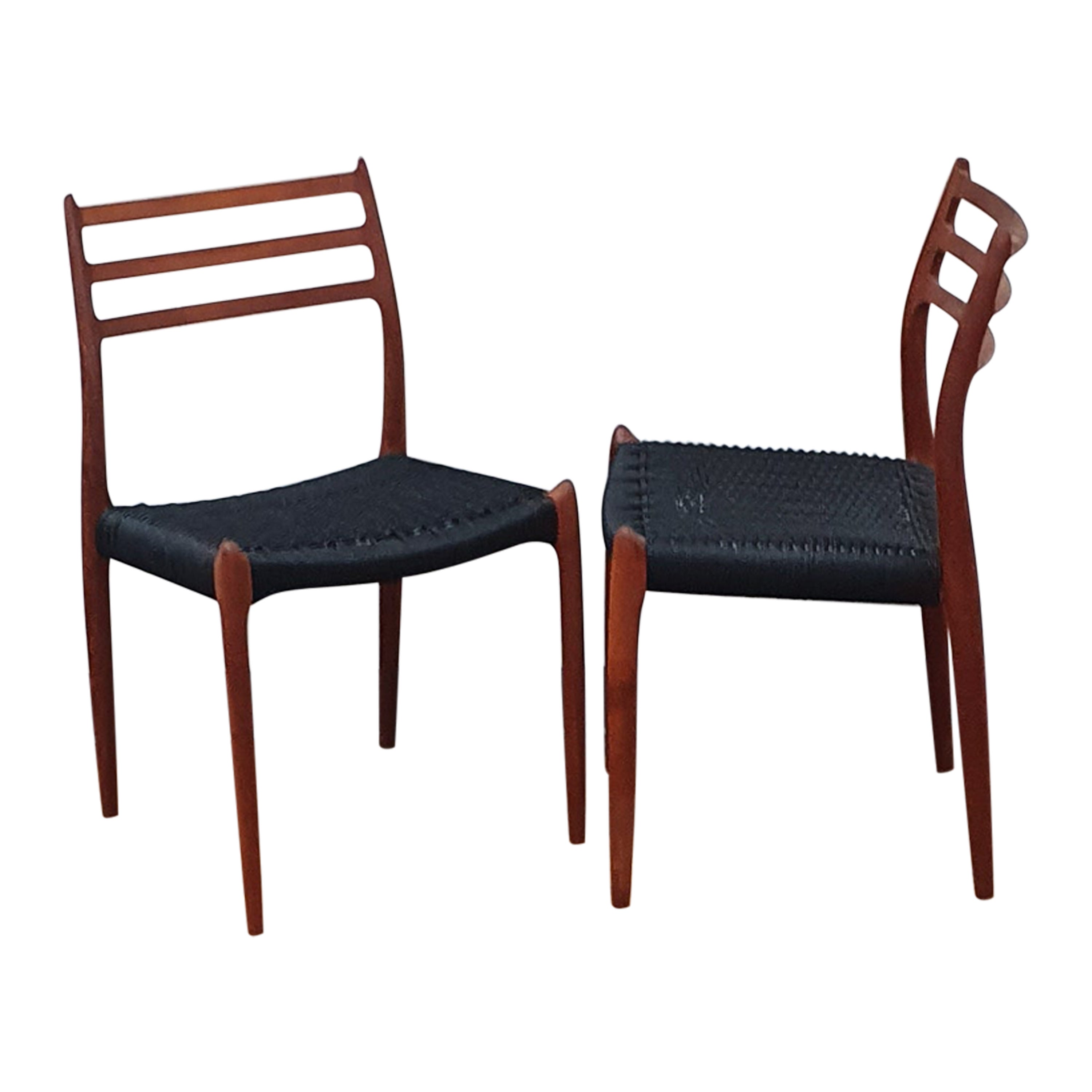 Vintage J.L. Chaises Moller des années 78, lot de 2