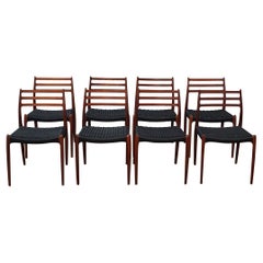 Vintage J.L. Moller 78s Chairs, Set of 8