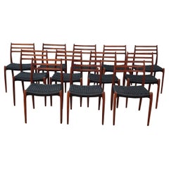 Vintage J.L. Moller 78s Chairs, Set of 12