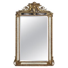 Miroir doré d'époque Napoléon III, 19e siècle, France