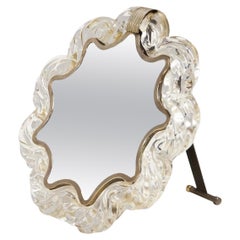 Retro Seguso Murano Glass Picture Frame Vanity Mirror 1950s