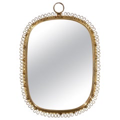 Josef Frank Oval Brass Mirror 1950s