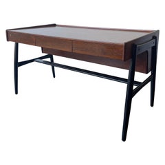 Danish teak and black lacquer desk by Arne Wahl Iversen