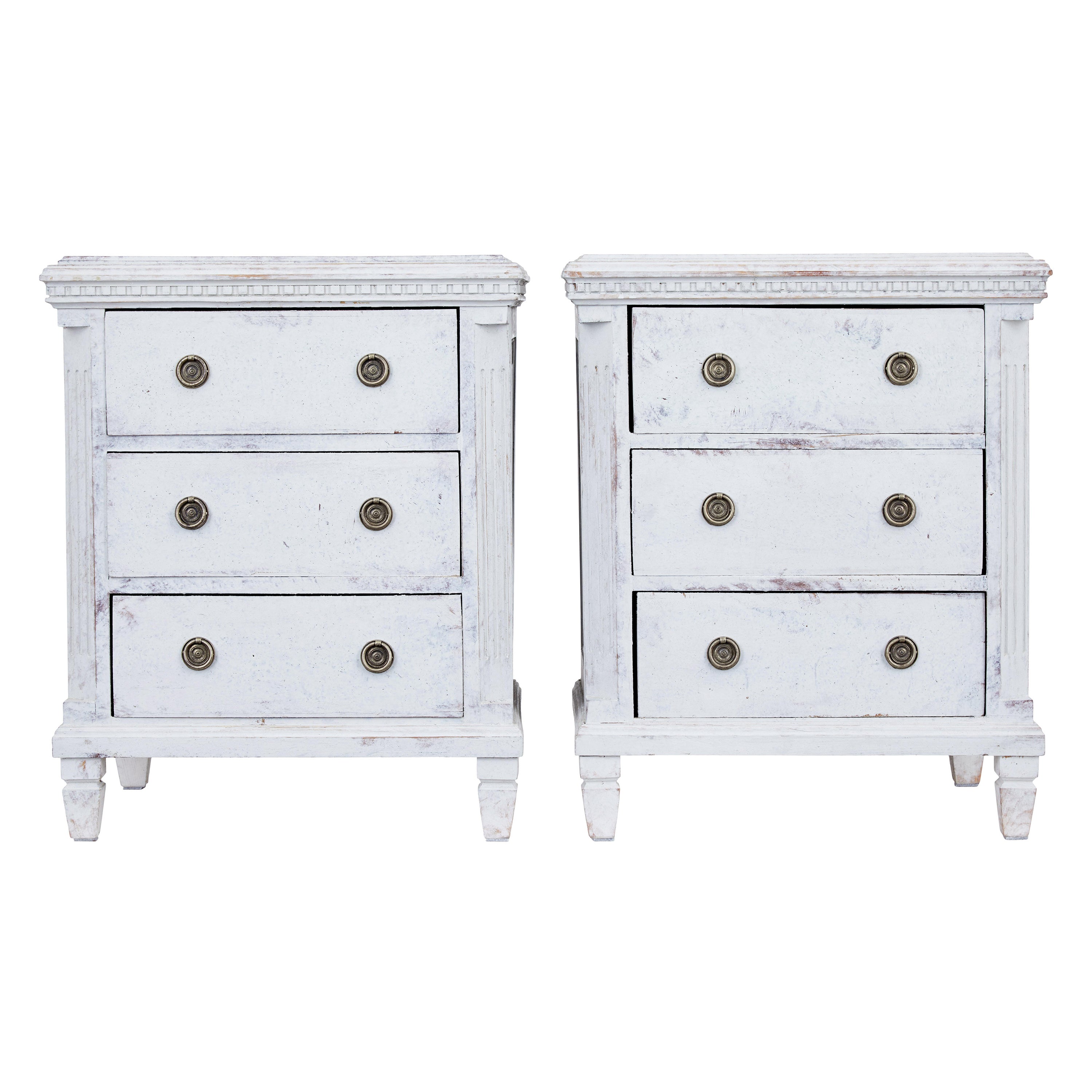 Small Pair of 19th Century Painted Commodes