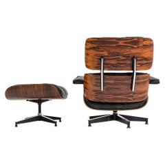 Exceptional Grain Restored First Gen 1956 Eames Lounge Chair & Ottoman