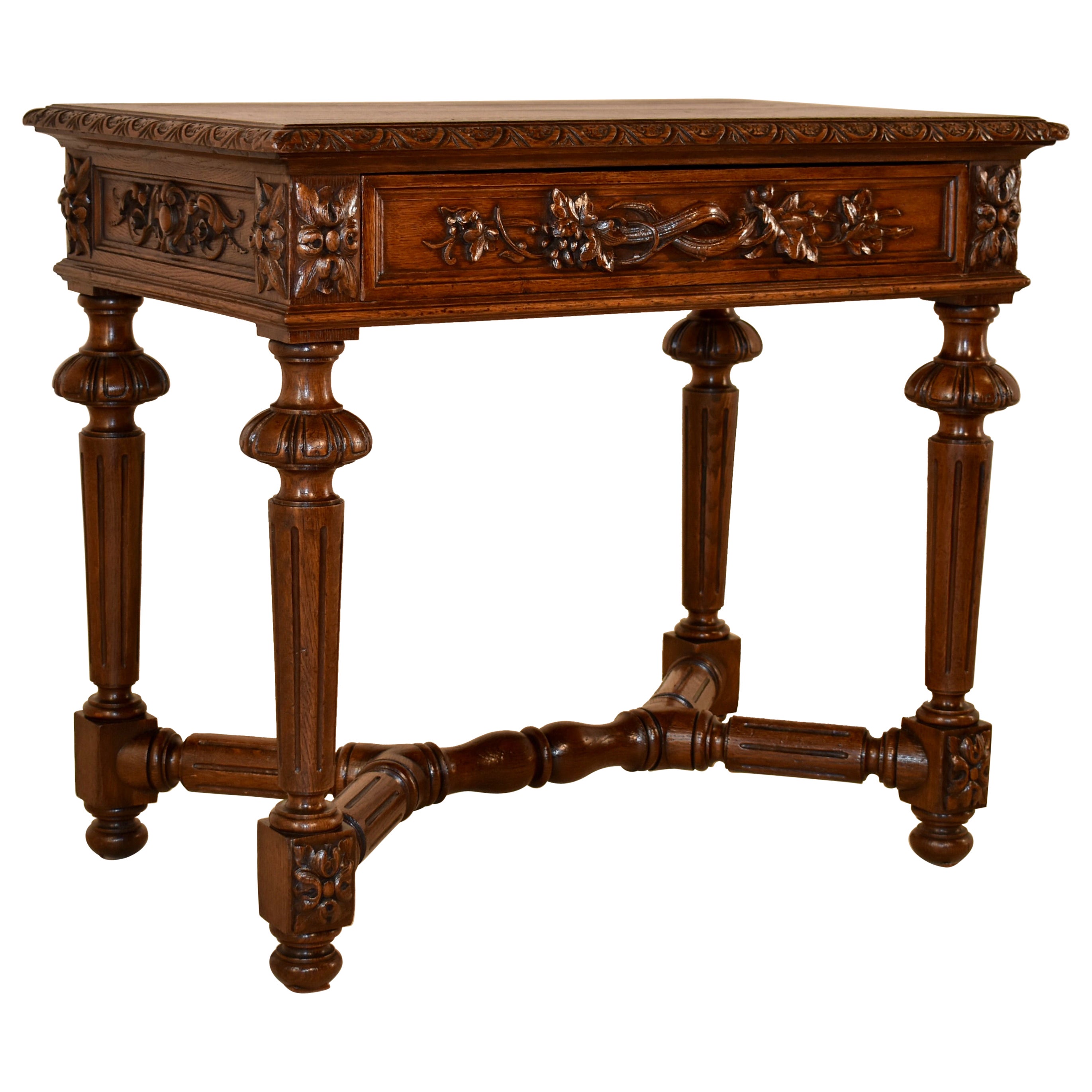 19th Century Carved French Side Table For Sale