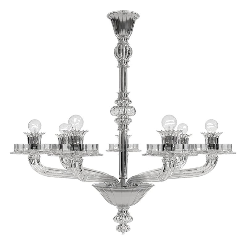 21st Century Porpora 7-Light Chandeliers in Crystal by Venini For Sale