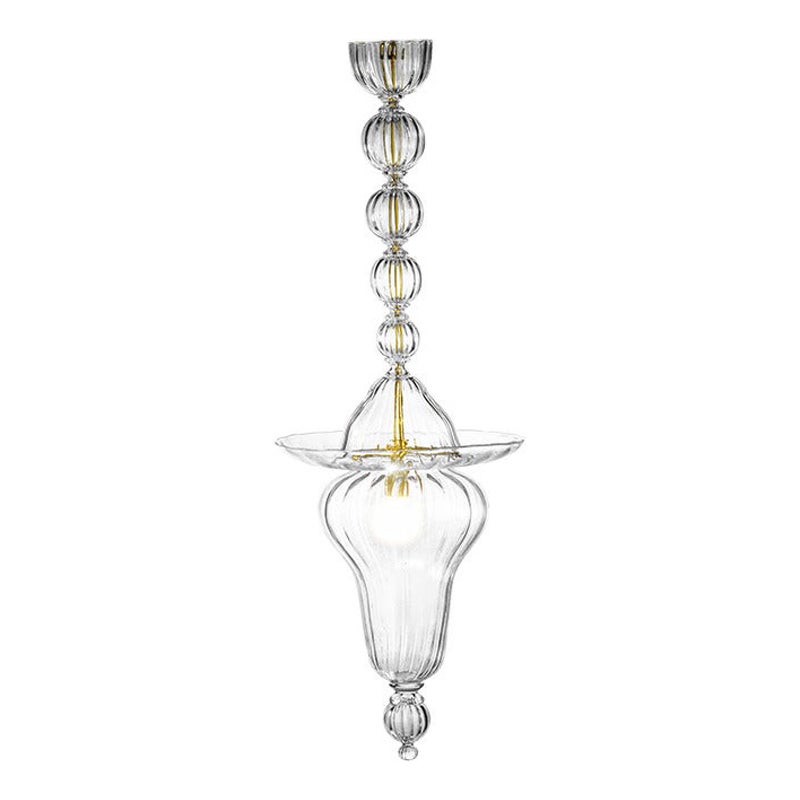 21st Century Doge Shape 2 Long Chandeliers in Crystal by Napoleone Martinuzzi For Sale