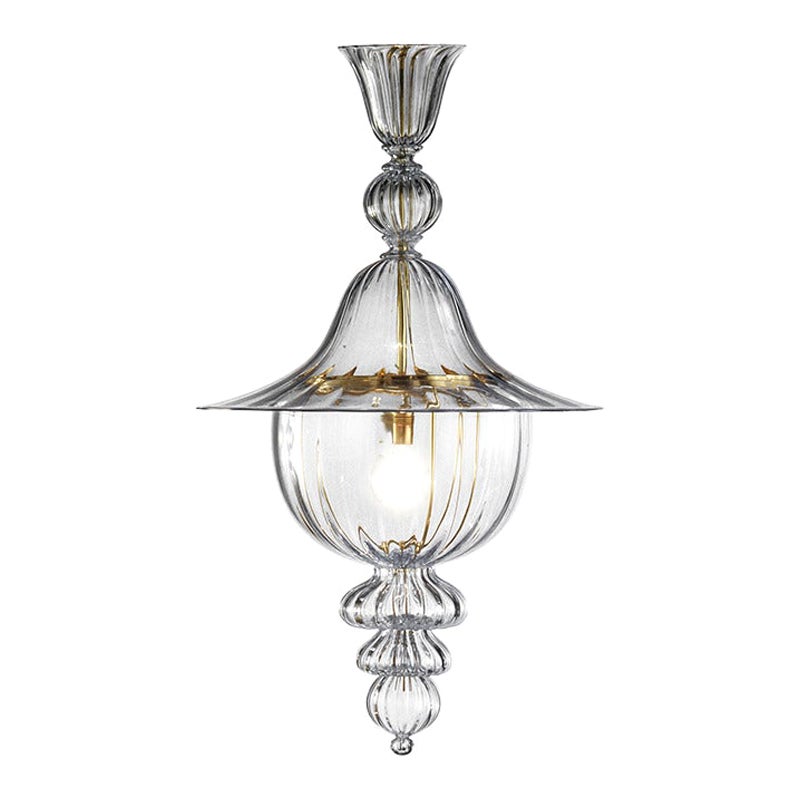 Lustre court en forme de dme 1 du 21e sicle en cristal de Napoleone Martinuzzi en vente